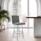 Armen Living Gem 30" Swivel Modern Metal and Gray Faux Leather Bar and Counter Stool LCGEBABSGR30 - alternate 7